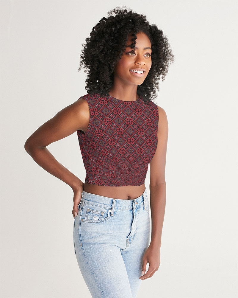 Palestinian @ Heart Women's All-Over Print Twist-Front Tank
