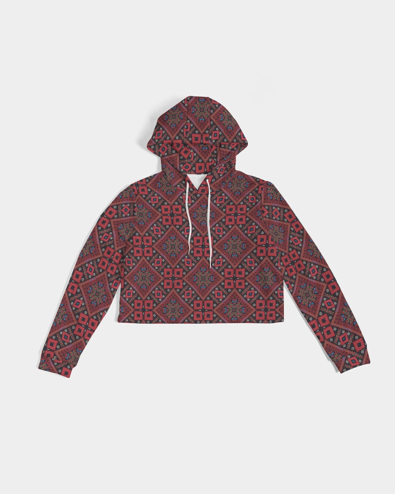 Palestinian @ Heart Women's All-Over Print Cropped Hoodie