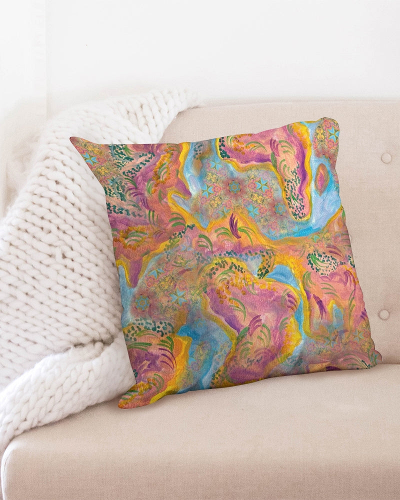 Around the world Throw Pillow Case 20"x20"