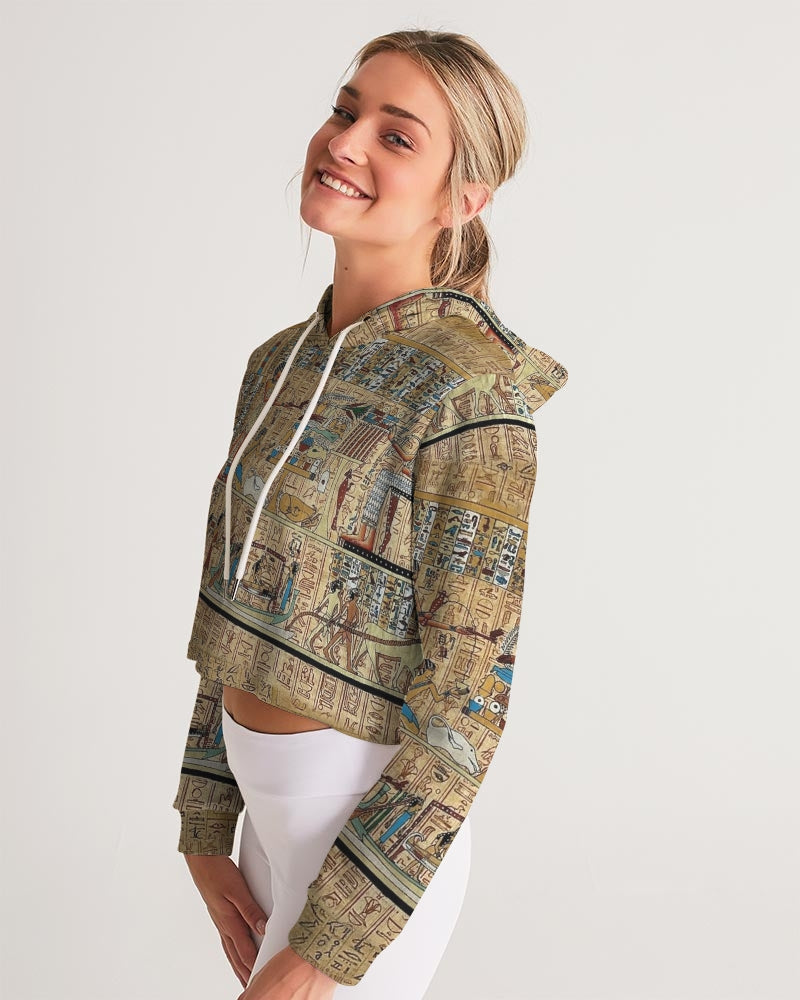 Walk like an Egyptian Women's All-Over Print Cropped Hoodie
