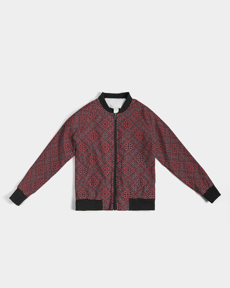 Palestinian @ Heart Women's All-Over Print Bomber Jacket