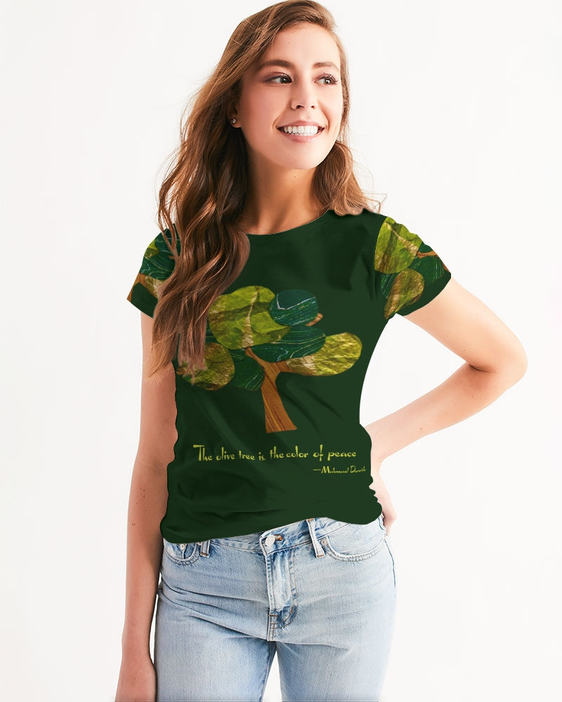 The Olive Tree is the Color of Peace T shirt Women's All-Over Print Tee