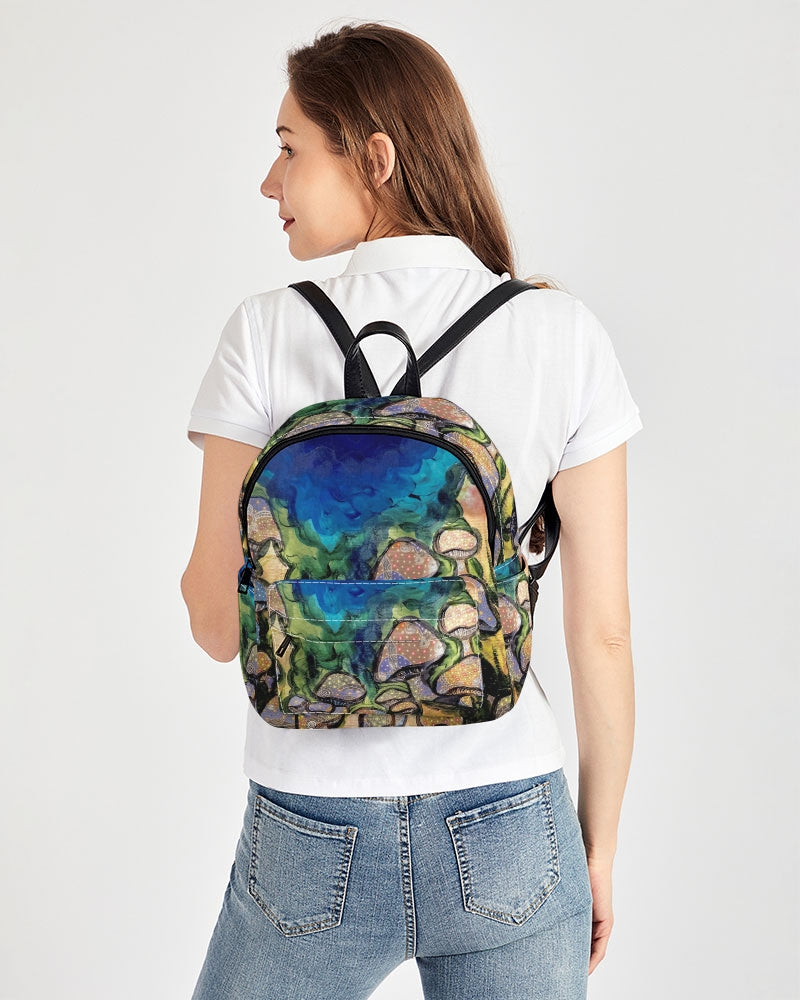 Mushrooms are Magic! Mini Canvas Backpack