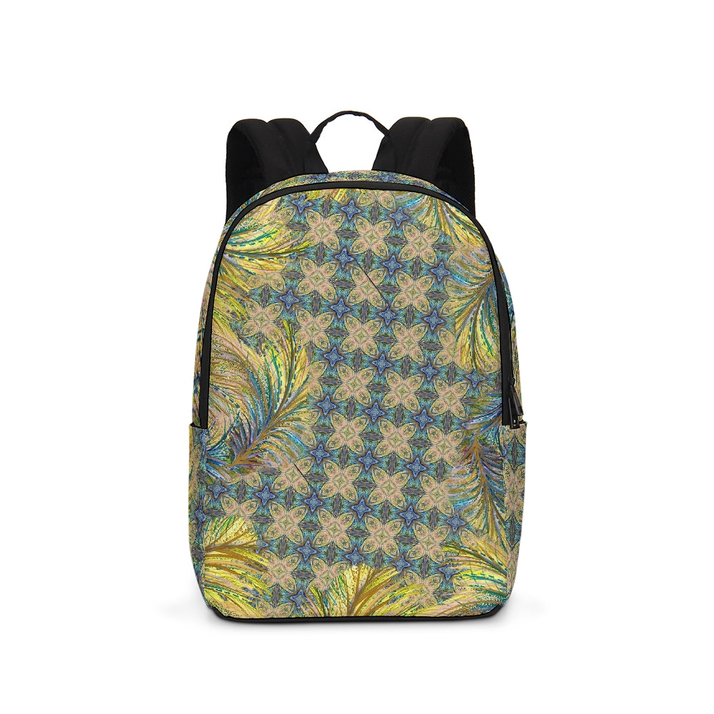Yellow Wisps Mosaic Large Backpack