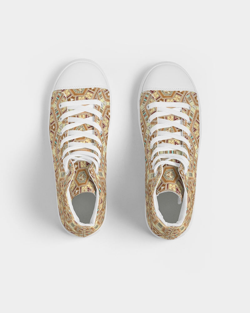 Middle Eastsern Mosaic Women's Hightop Canvas Shoe