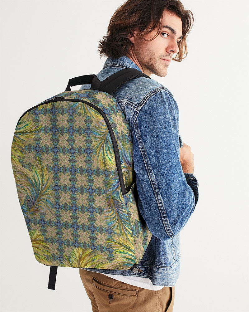 Yellow Wisps Mosaic Large Backpack