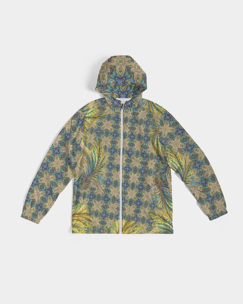 Yellow Wisps Mosaic Men's Windbreaker