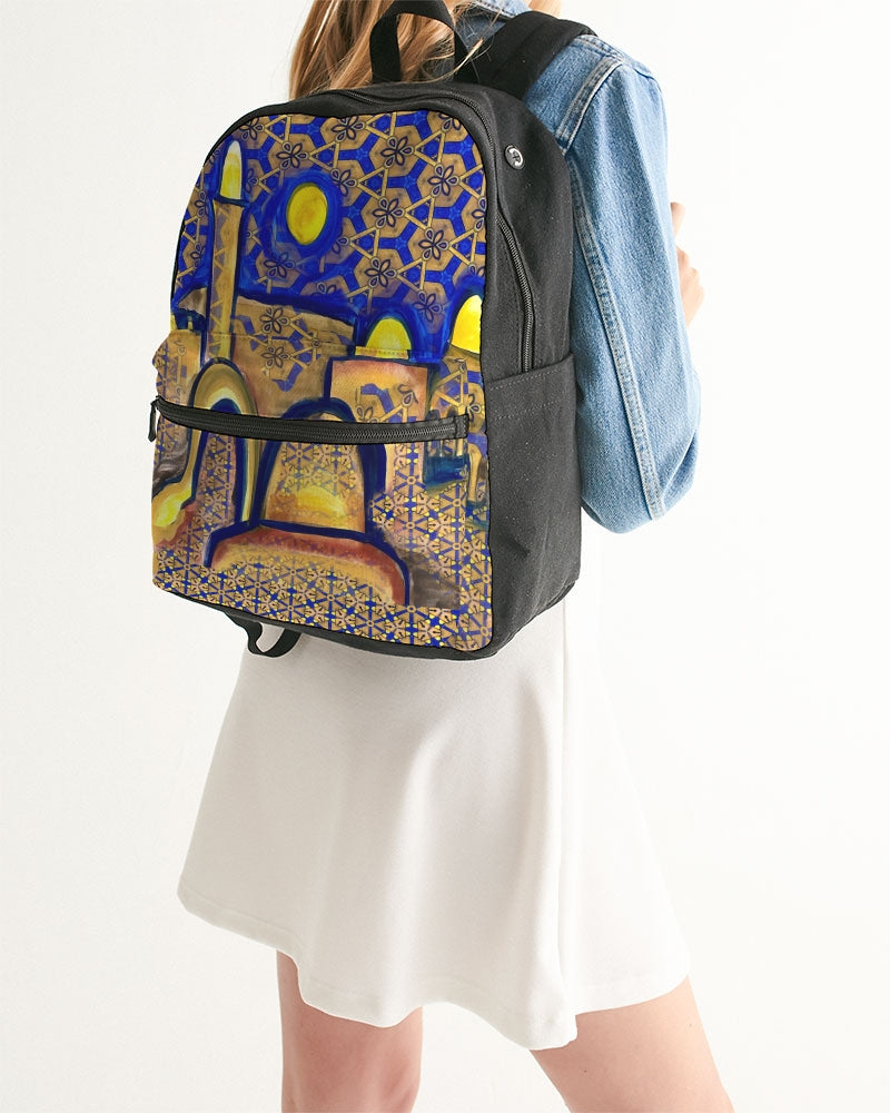 Jerusalem Evening Small Canvas Backpack
