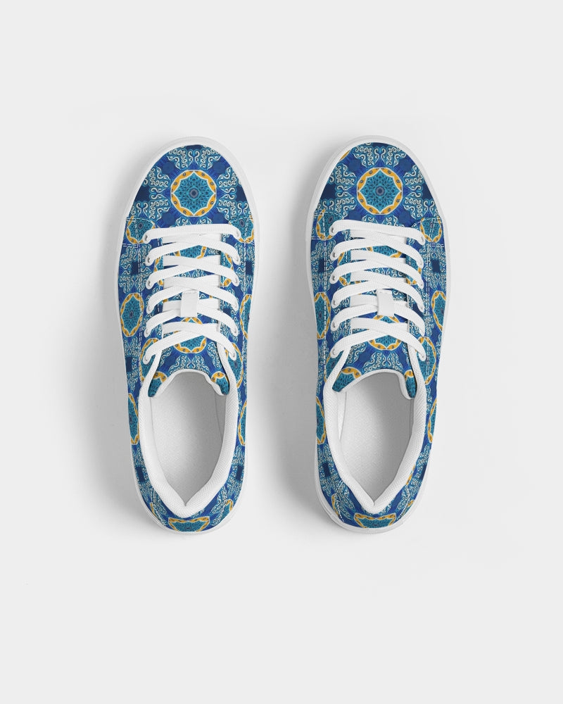 Blue Mosaic Women's Faux-Leather Sneaker