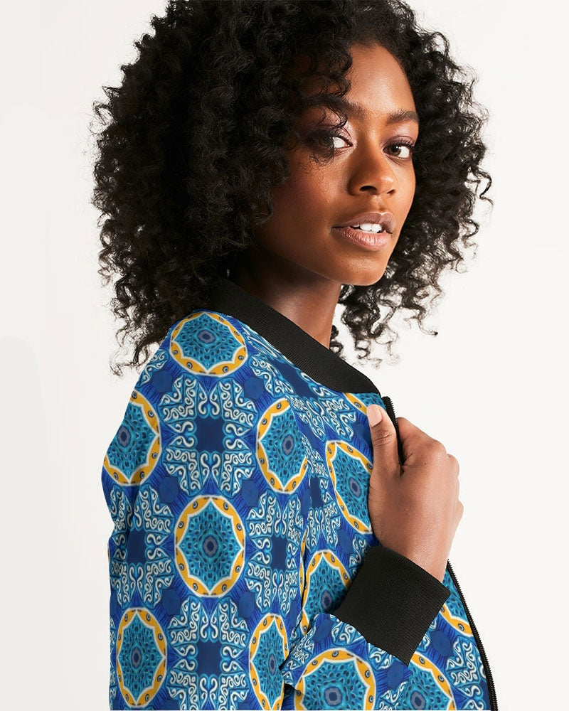 Blue Mosaic Women's Bomber Jacket