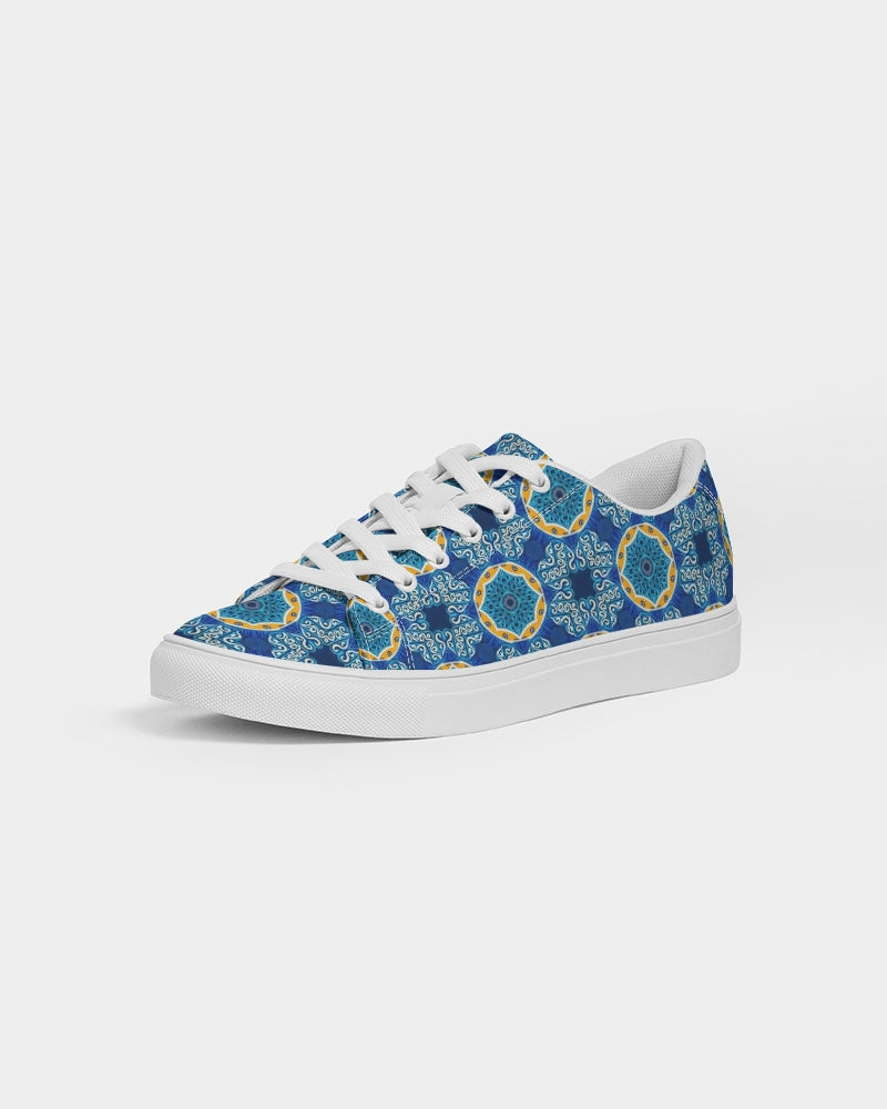 Blue Mosaic Men's Faux-Leather Sneaker