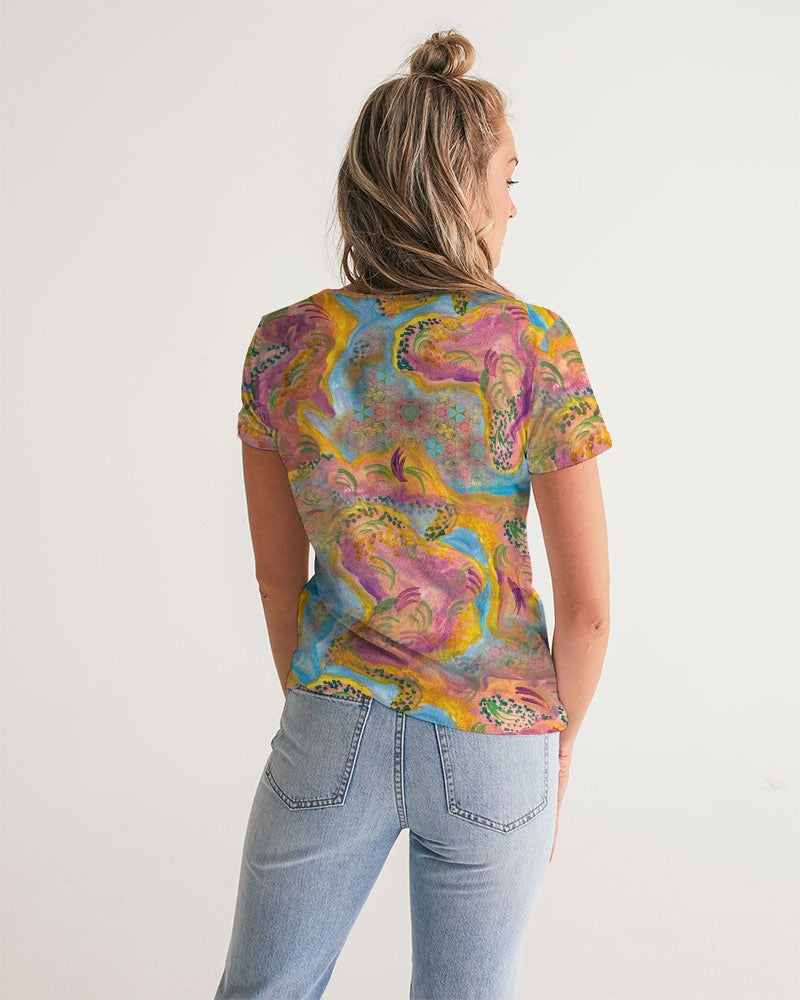 Around the world Women's V-Neck Tee