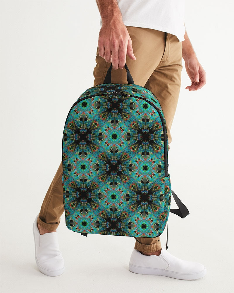 Turquoise Palm Large Backpack