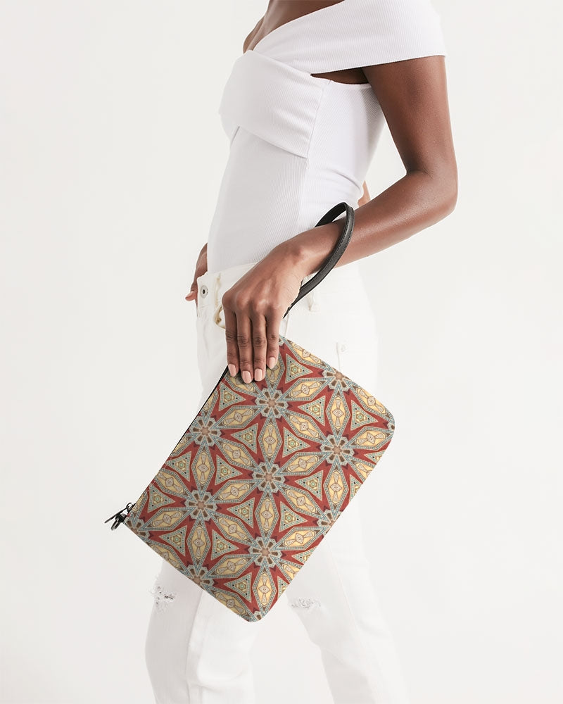 Red Geometric Stars Daily Zip Pouch