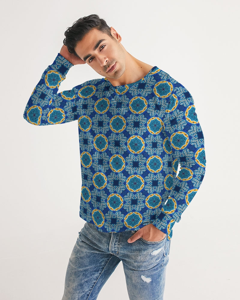 Blue Mosaic Men's Long Sleeve Tee