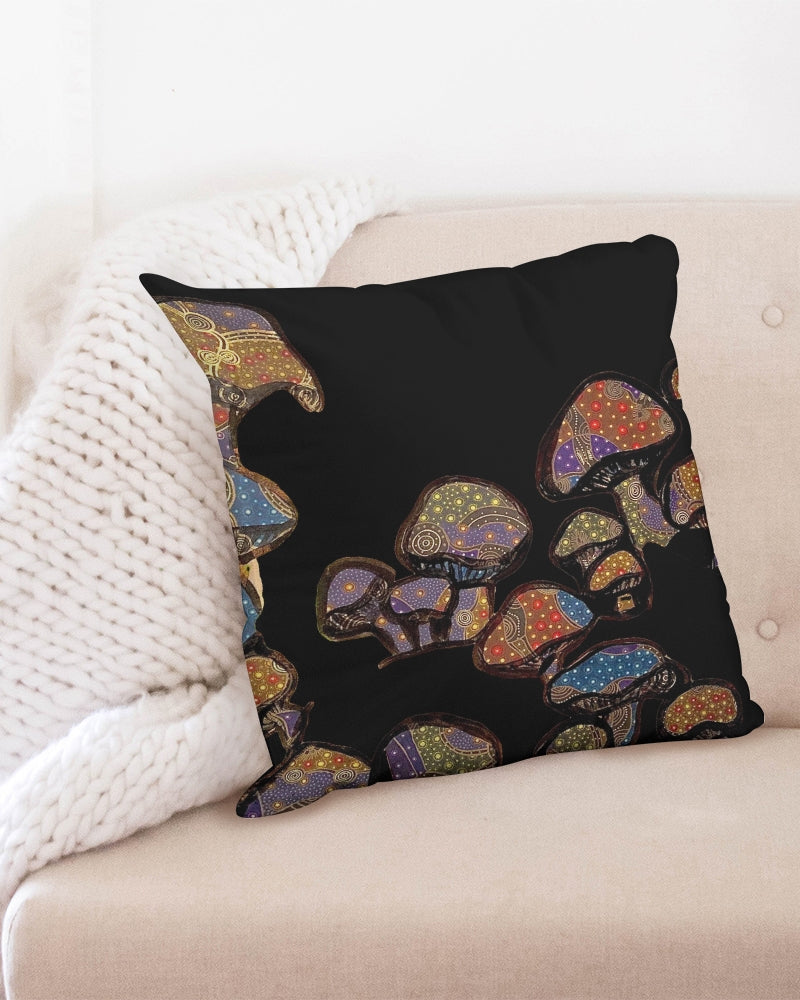 Mushrooms are Magic! Throw Pillow Case 20"x20"