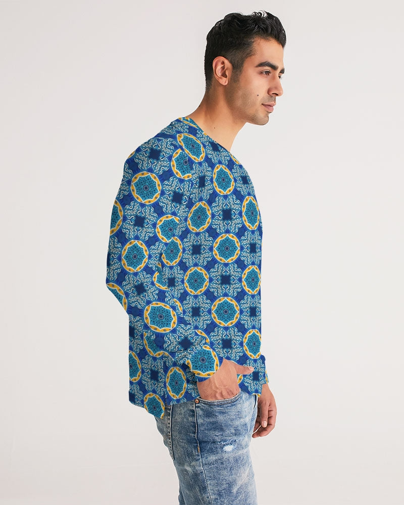 Blue Mosaic Men's Long Sleeve Tee