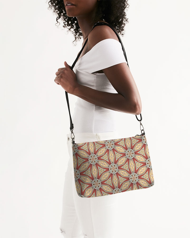 Red Geometric Stars Daily Zip Pouch