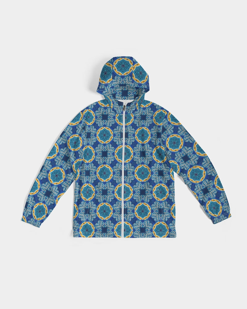 Blue Mosaic Men's Windbreaker