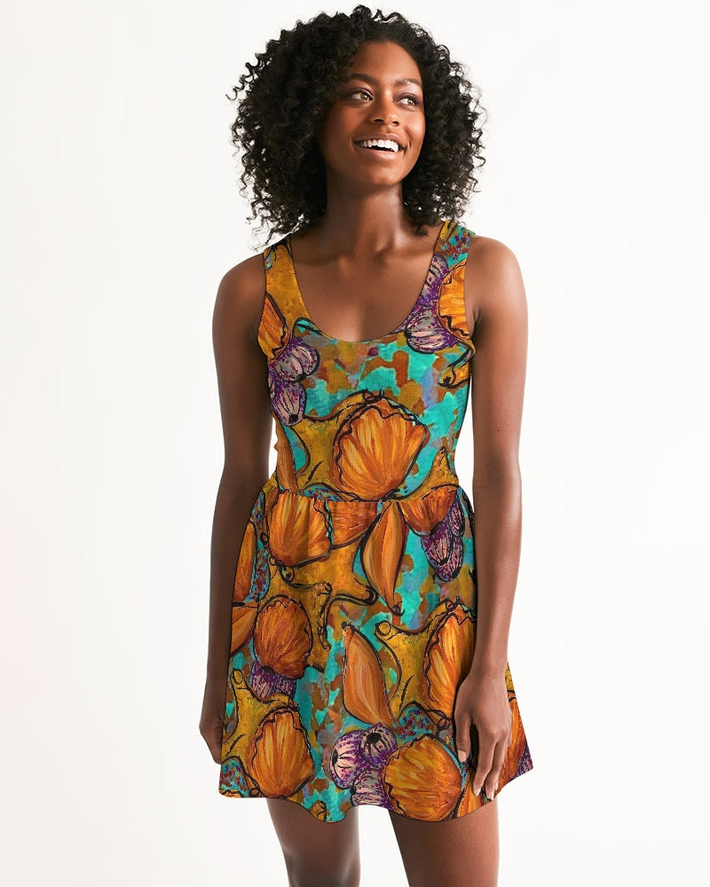 Starfish Women's Scoop Neck Skater Dress