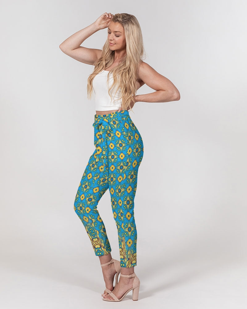 Jerusalem Sunshine Women's Belted Tapered Pants