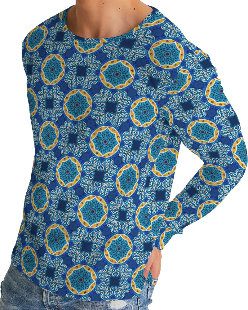 Blue Mosaic Men's Long Sleeve Tee