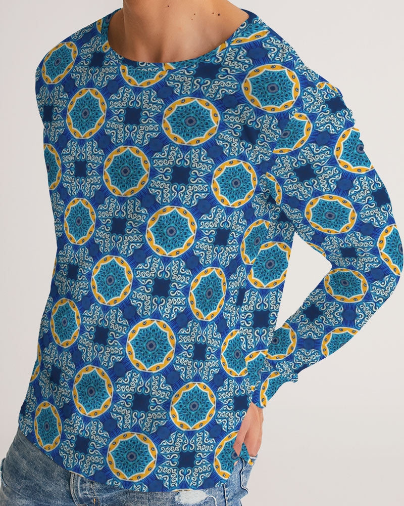 Blue Mosaic Men's Long Sleeve Tee