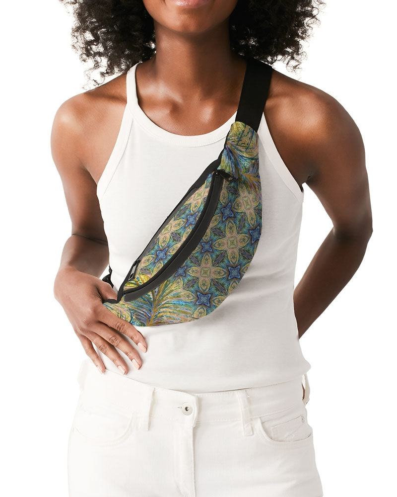 Yellow Wisps Mosaic Crossbody Sling Bag
