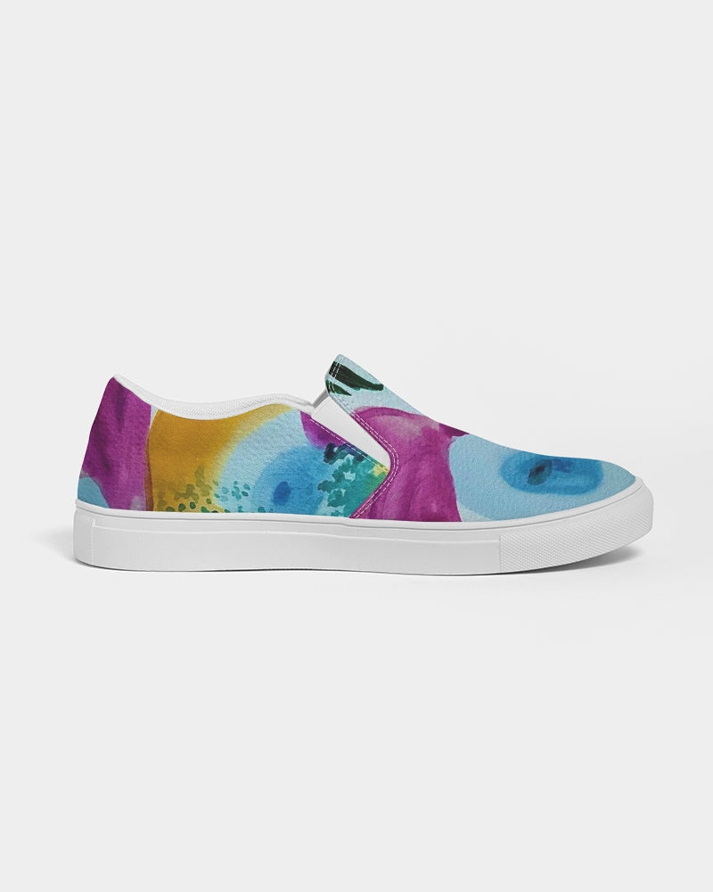Watercolor Wonderland Men's Slip-On Canvas Shoe