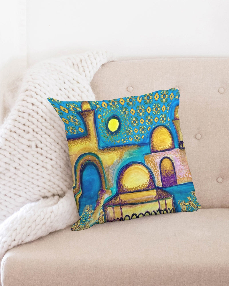 Jerusalem Sunshine Throw Pillow Case 18"x18"