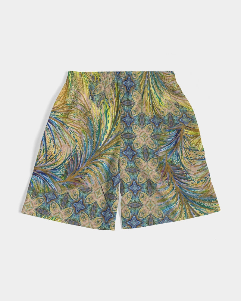 Yellow Wisps Mosaic Men's Jogger Shorts