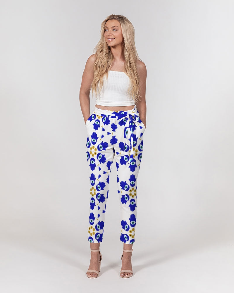 Hamsa - Hand of Fatima Women's Belted Tapered Pants