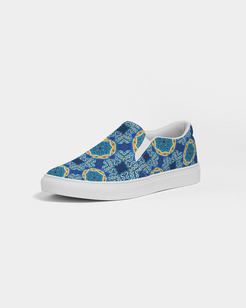Blue Mosaic Men's Slip-On Canvas Shoe