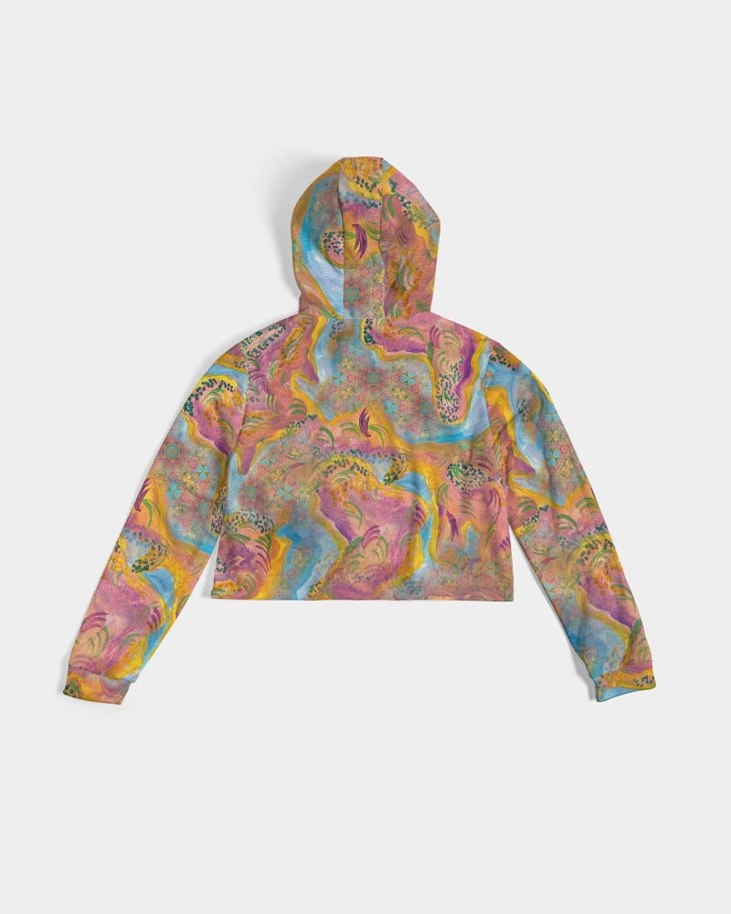 Around the world Women's Cropped Hoodie