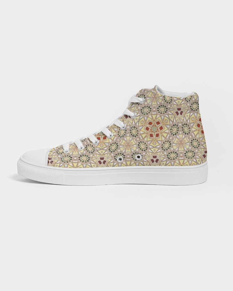 Islamic Geometric Design Men's Hightop Canvas Shoe
