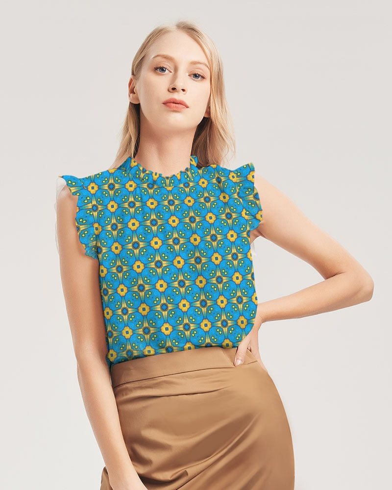 Jerusalem Sunshine Women's Ruffle Sleeve Top