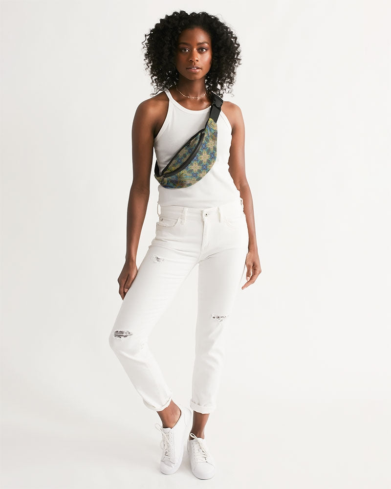 Yellow Wisps Mosaic Crossbody Sling Bag