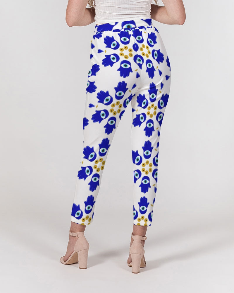 Hamsa - Hand of Fatima Women's Belted Tapered Pants