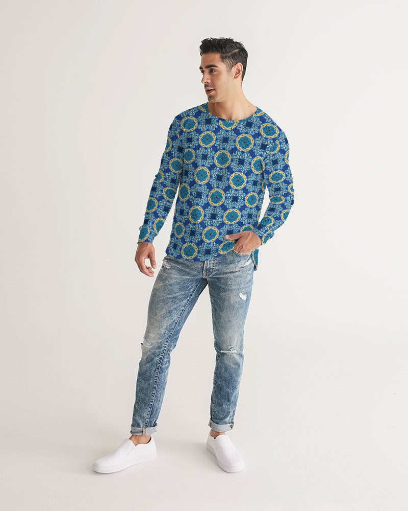 Blue Mosaic Men's Long Sleeve Tee