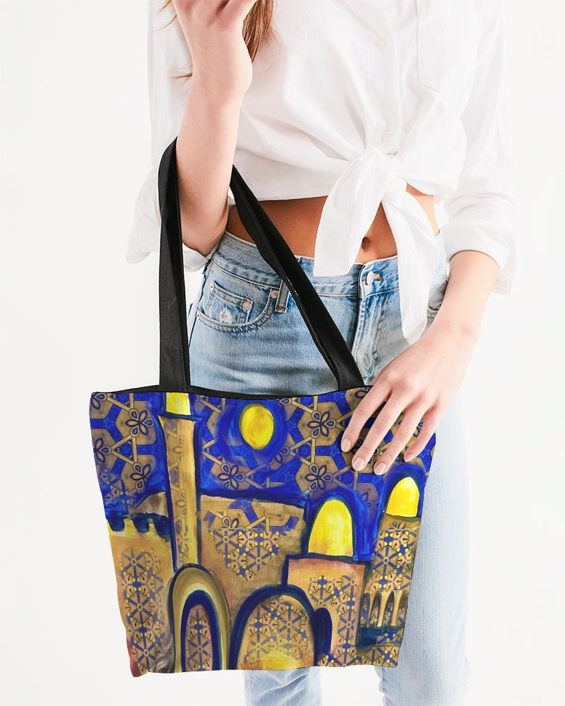 Jerusalem Evening Canvas Zip Tote
