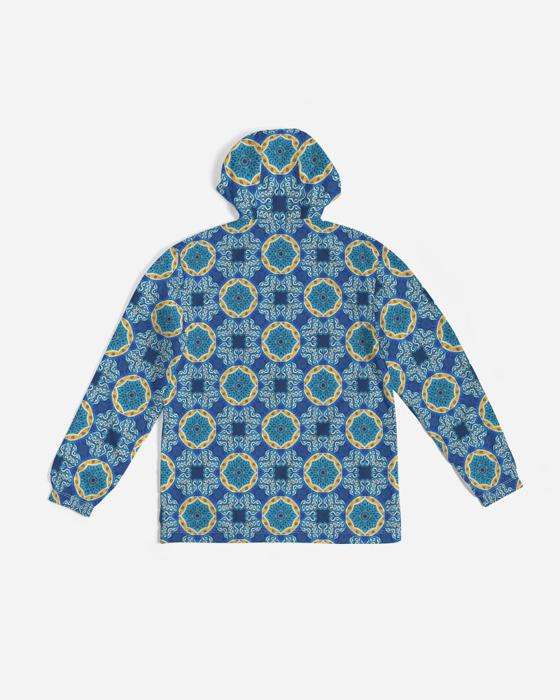 Blue Mosaic Men's Windbreaker