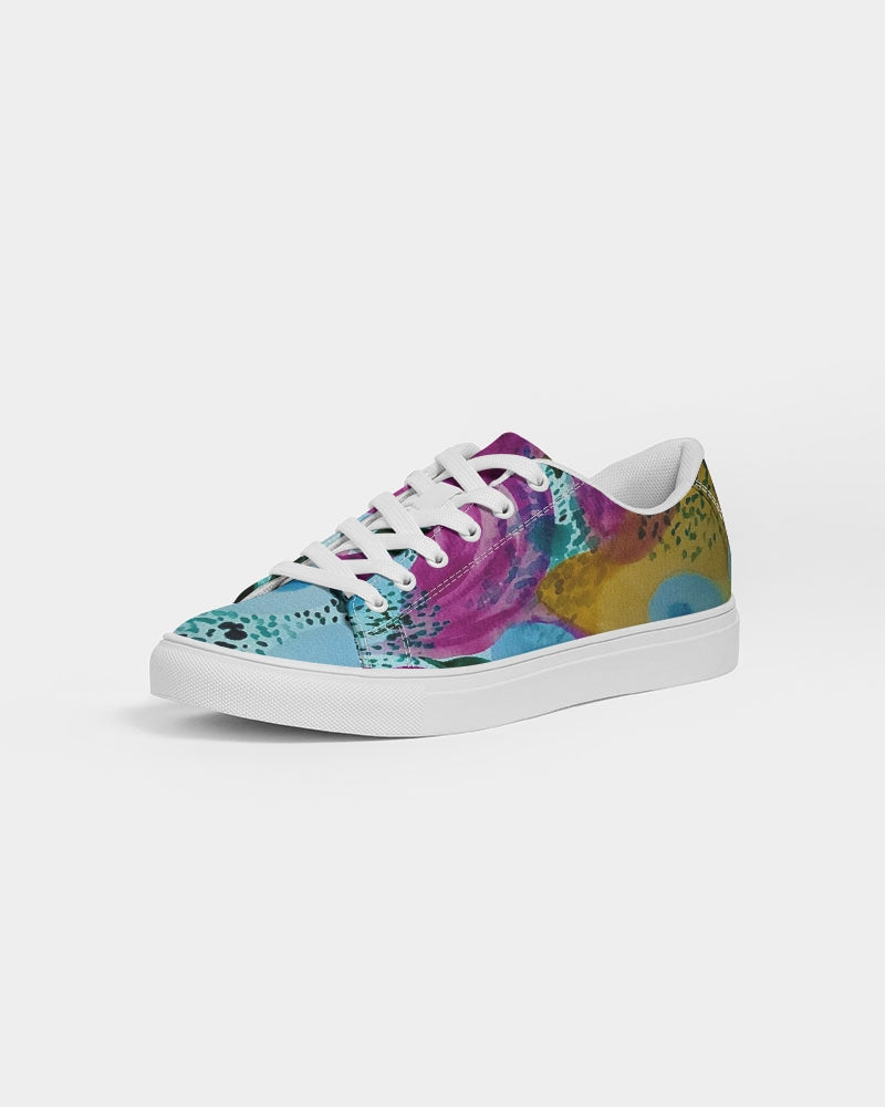 Watercolor Wonderland Men's Faux-Leather Sneaker