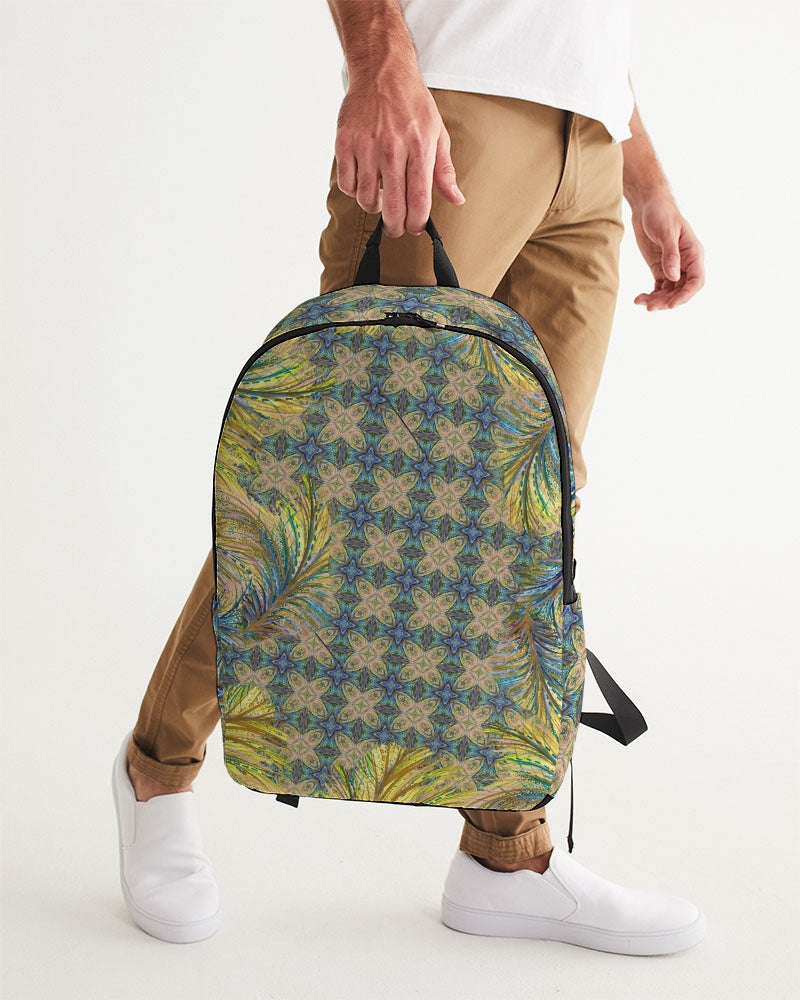Yellow Wisps Mosaic Large Backpack