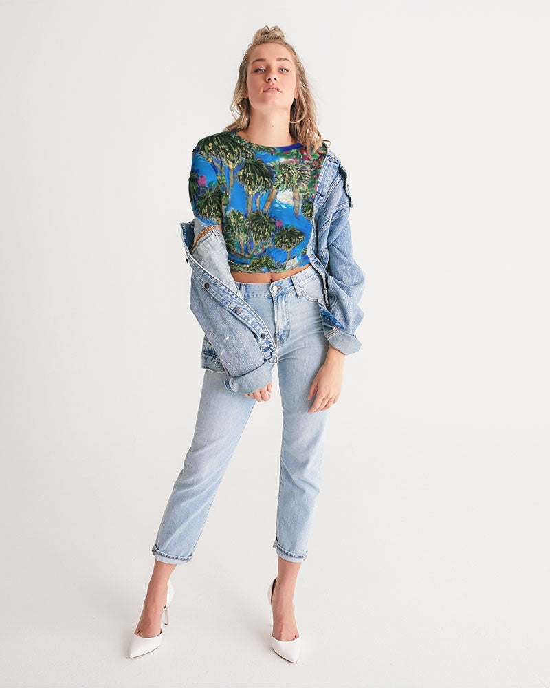 Mambo Craze Women's Twist-Front Cropped Tee