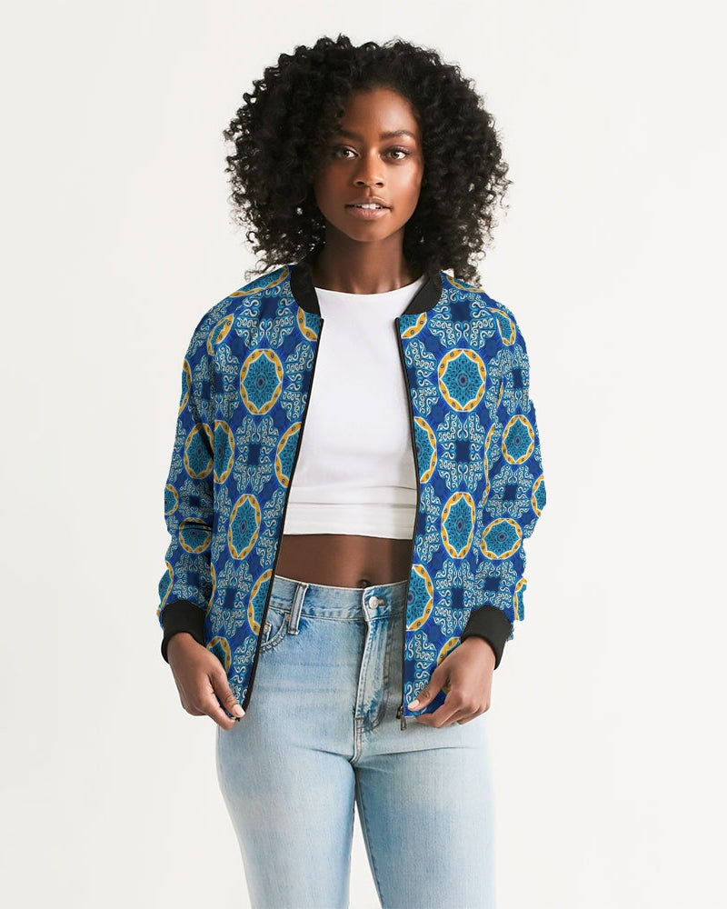 Blue Mosaic Women's Bomber Jacket
