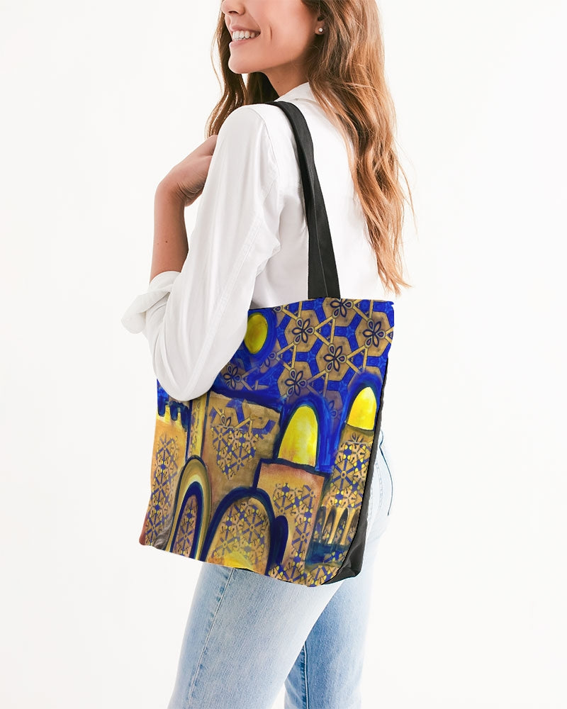 Jerusalem Evening Canvas Zip Tote
