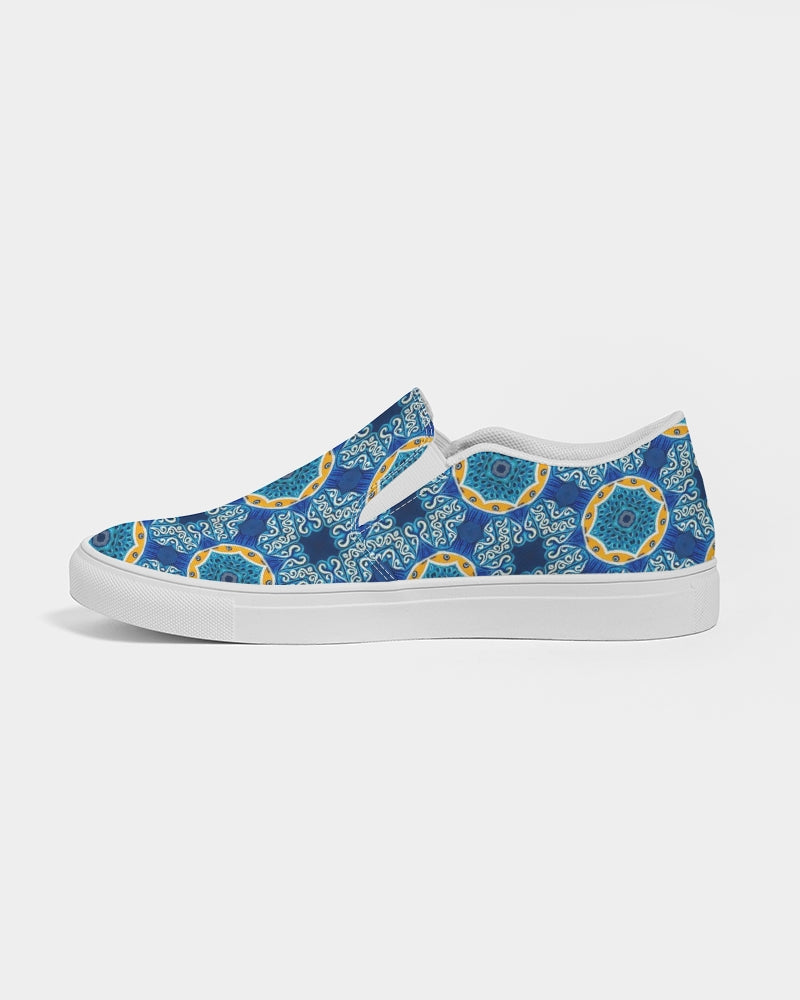 Blue Mosaic Men's Slip-On Canvas Shoe
