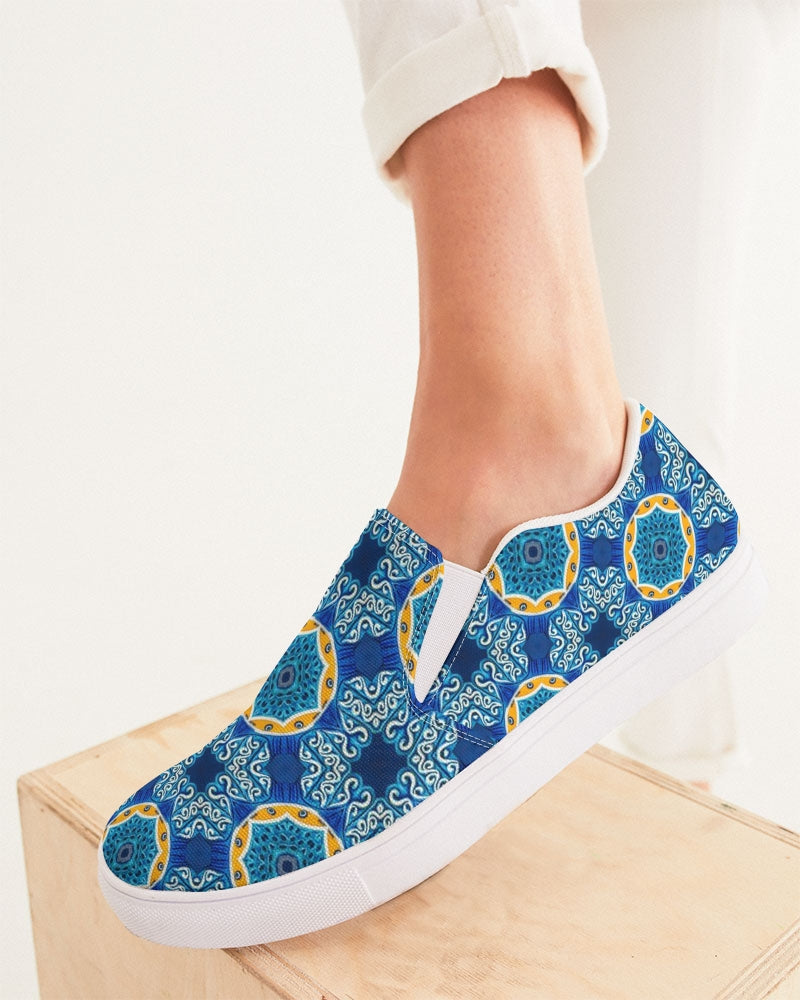 Blue Mosaic Women's Slip-On Canvas Shoe