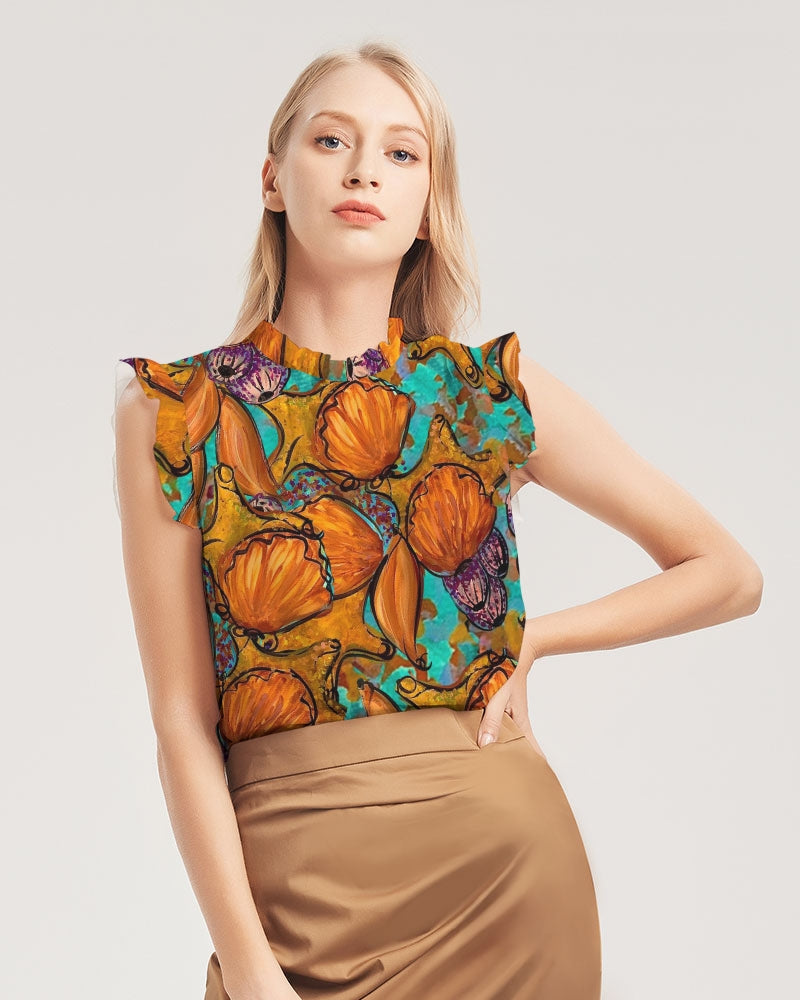 Starfish Women's Ruffle Sleeve Top