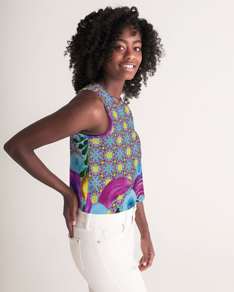 Watercolor Wonderland Women's Cropped Tank
